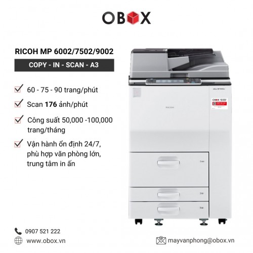 Thuê Máy Photocopy Ricoh MP 6002 7502 9002